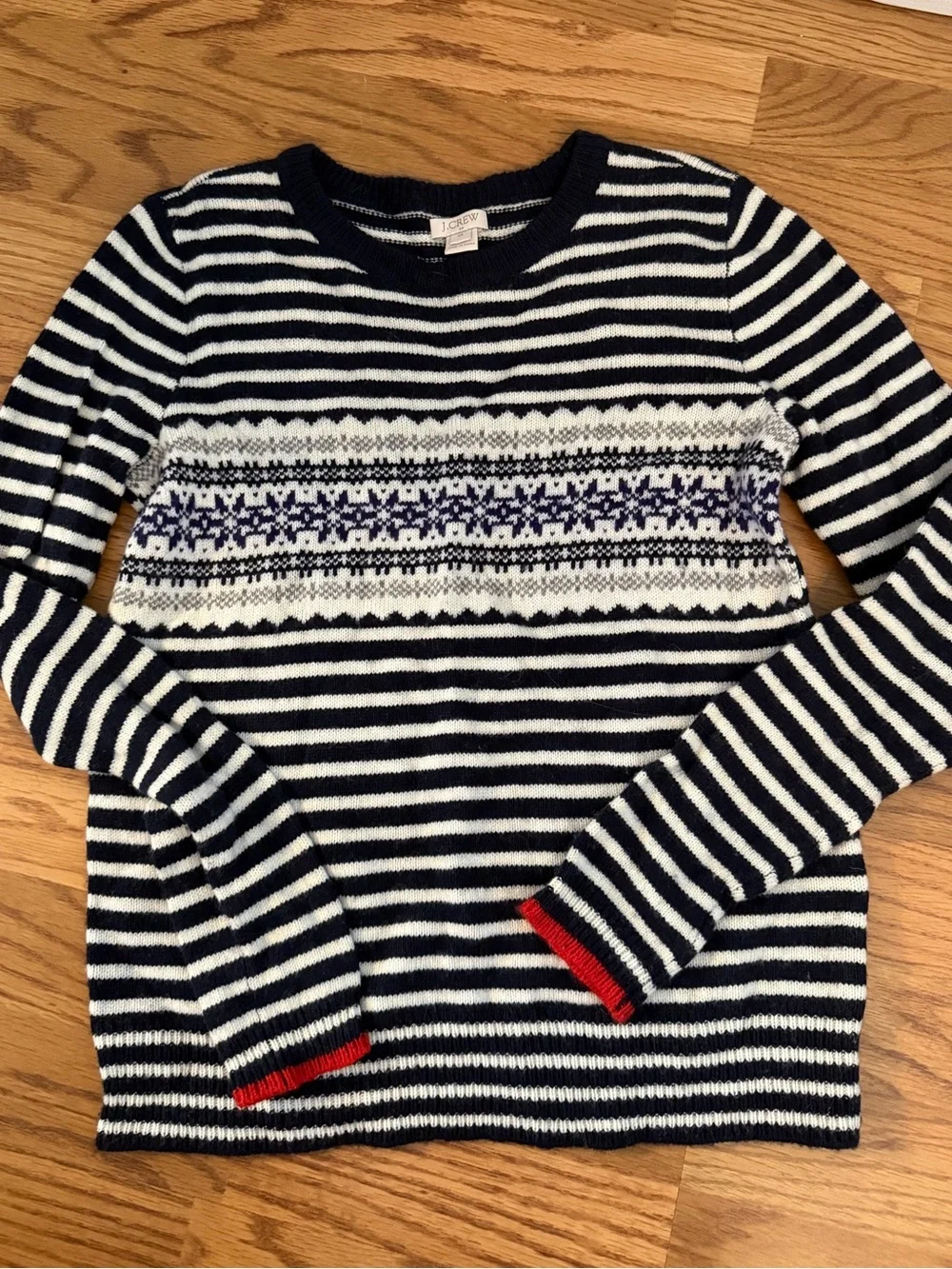 J. Crew Crewneck Holiday Sweater